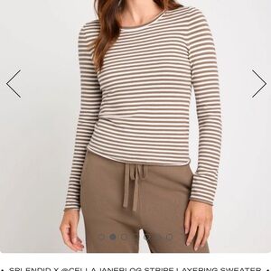Splendid x @Cellajaneblog Stripe Layering Sweater